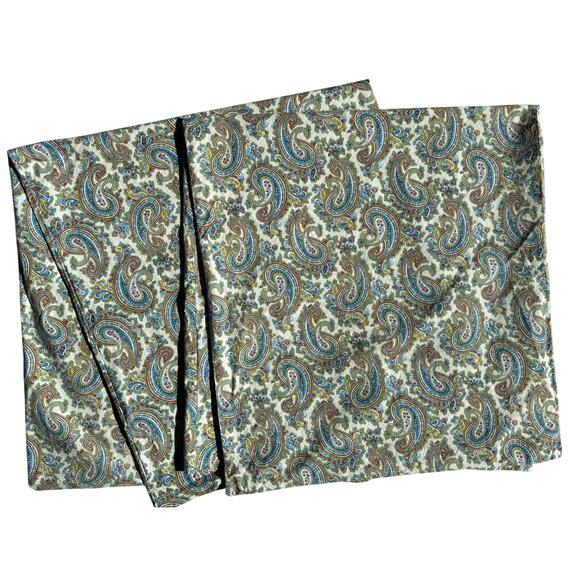 2xLauren Ralph Lauren Standard Multicolor Paisley Cotton Pillow Cover Green Blue - Picture 5 of 16